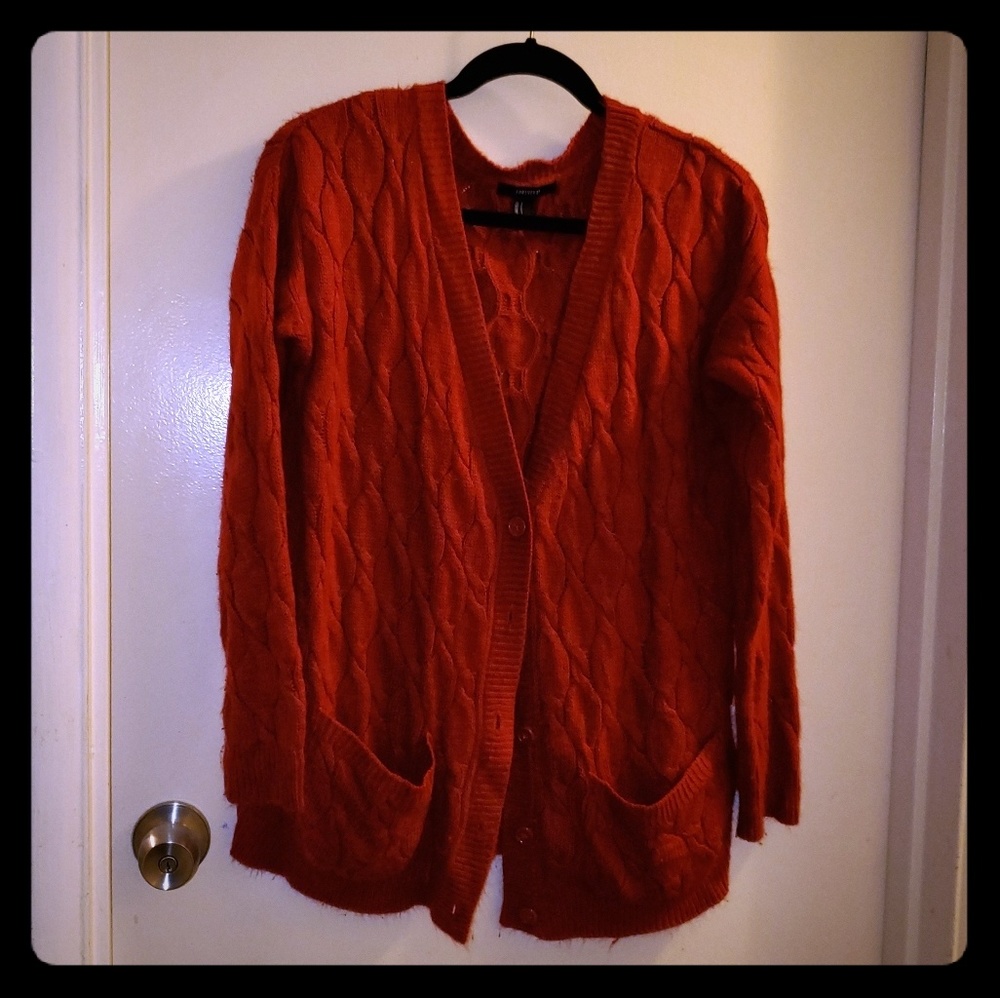 Cable knit cardigan
